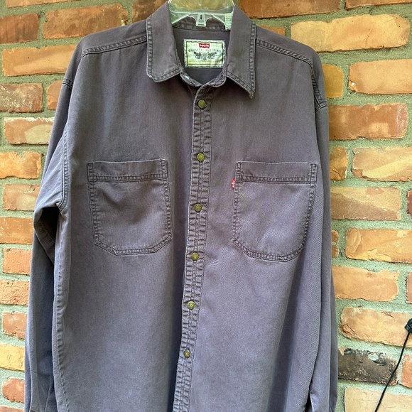 LEVI’S Men’s Purple Vintage Button Up Long Sleeve Cotton Shirt Size Large - Picture 1 of 7